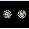 Image 1 : 0.67 ctw Diamond Earrings - 14KT Two Tone Gold