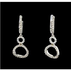 0.38 ctw Diamond Earrings - 14KT White Gold