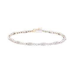 0.78 ctw Diamond Tennis Bracelet - 14KT White Gold