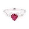 Image 2 : 1.41 ctw Ruby And Diamond Ring - 14KT White Gold