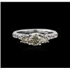 Image 2 : 14KT White Gold 1.30 ctw Diamond Ring