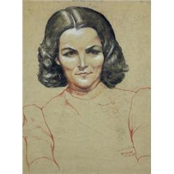 Harry Kernoff RHA (1900-1974) PORTRAIT OF HARRIET 