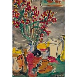 Kenneth Hall (1913-1946) STILL LIFE WITH FLOWERS A