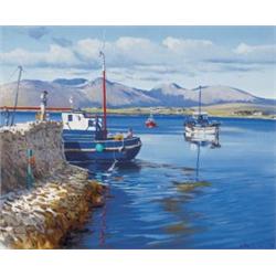 Cecil Maguire RHA RUA (b.1930) THE NEW PIER, ROUND