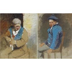 Erskine Nicol RSA ARA (1825-1904) AN OLD MAN SEATE