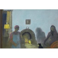 Harry Epworth Allen RBA (1894-1955) WOMAN AND MAID