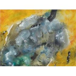 Barrie Cooke HRHA (b.1931) SMALL YELLOW OUTLET sig