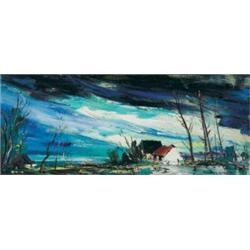 Kenneth Webb RWA FRSA RUA (b.1927) STORM LANDSCAPE