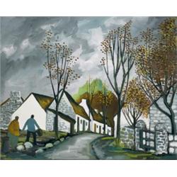 Markey Robinson (1918-1999) AUTUMN VILLAGE, circa 