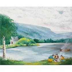 John Schwatschke (b.1943) A BREAK AT GOUGANE BARRA