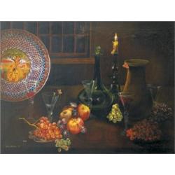 Liam Belton RHA (b.1947) CANDLELIGHT STILL LIFE NO