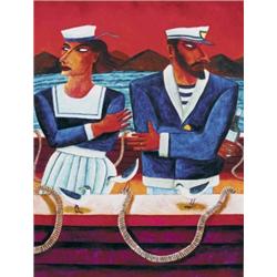 Graham Knuttel (b.1954) CAPTAIN AND HIS MATE signe