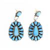 Image 1 : Turquoise Cluster Dangle Post Earrings