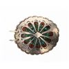 Image 1 : Old Pawn Crushed Turquoise & Coral Chip Inlay