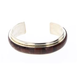 Henry Sam Contemporary Tiger Eye Flush Intricate Inlay