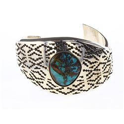 JR Todaleno Contemporary Turquoise Shadow Box Etch