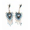 Image 1 : Leekity Turquoise Zuni Needlepoint Inlay Dangle Post
