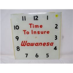 CLOCK FACE (WAWANESA) (GLASS 15” SQUARE)