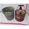 Image 1 : LOT OF 2 (ONE GAL. JERRY CAN, 1 GAL. ICE CREAM PAIL)