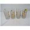 Image 4 : LOT OF 5 (4 MATCHING GLASSES) & JUICE PITCHER