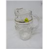 Image 5 : LOT OF 5 (4 MATCHING GLASSES) & JUICE PITCHER