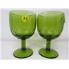 WINE GOBLETS (LARGE GREEN) *QTY 2*