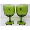 Image 2 : WINE GOBLETS (LARGE GREEN) *QTY 2*