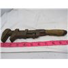 Image 4 : WOOD HANDLED MONKEY WRENCH (ADJUSTABLE) *FUNCTIONAL*