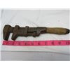 Image 5 : WOOD HANDLED MONKEY WRENCH (ADJUSTABLE) *FUNCTIONAL*