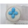 Image 2 : LOT OF 4 TURQUOISE (TURQUOISE, OPAQUE, OVAL CAB *CARAT WEIGHT 5.65*