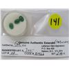 Image 1 : LOT OF 3 CABOCHON EMERALDS (FOREST GREEN, OPAQUE, OVAL CAB) *CARAT WEIGHT 2.49*