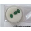 Image 2 : LOT OF 3 CABOCHON EMERALDS (FOREST GREEN, OPAQUE, OVAL CAB) *CARAT WEIGHT 2.49*