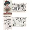 Image 1 : LOT OF 30 ASSORTED NOVELTY POSTCARDS (50’S-60’S HAND DRAWN) *HOSTESS, UP NORTH, WHO ME, ETC..*