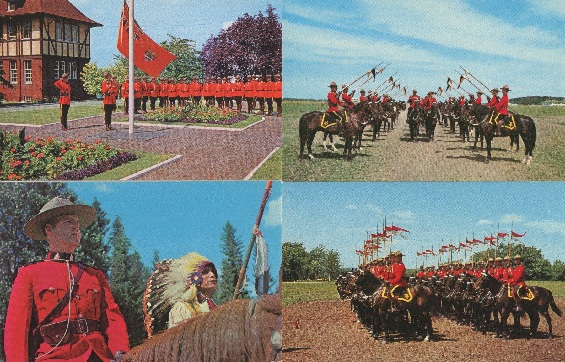 Rcmp Inspection LOT OF 5 ASSORTED POSTCARDS (RCMP) *TROOP INSPECTION, OFFICER AND CHIEF ...