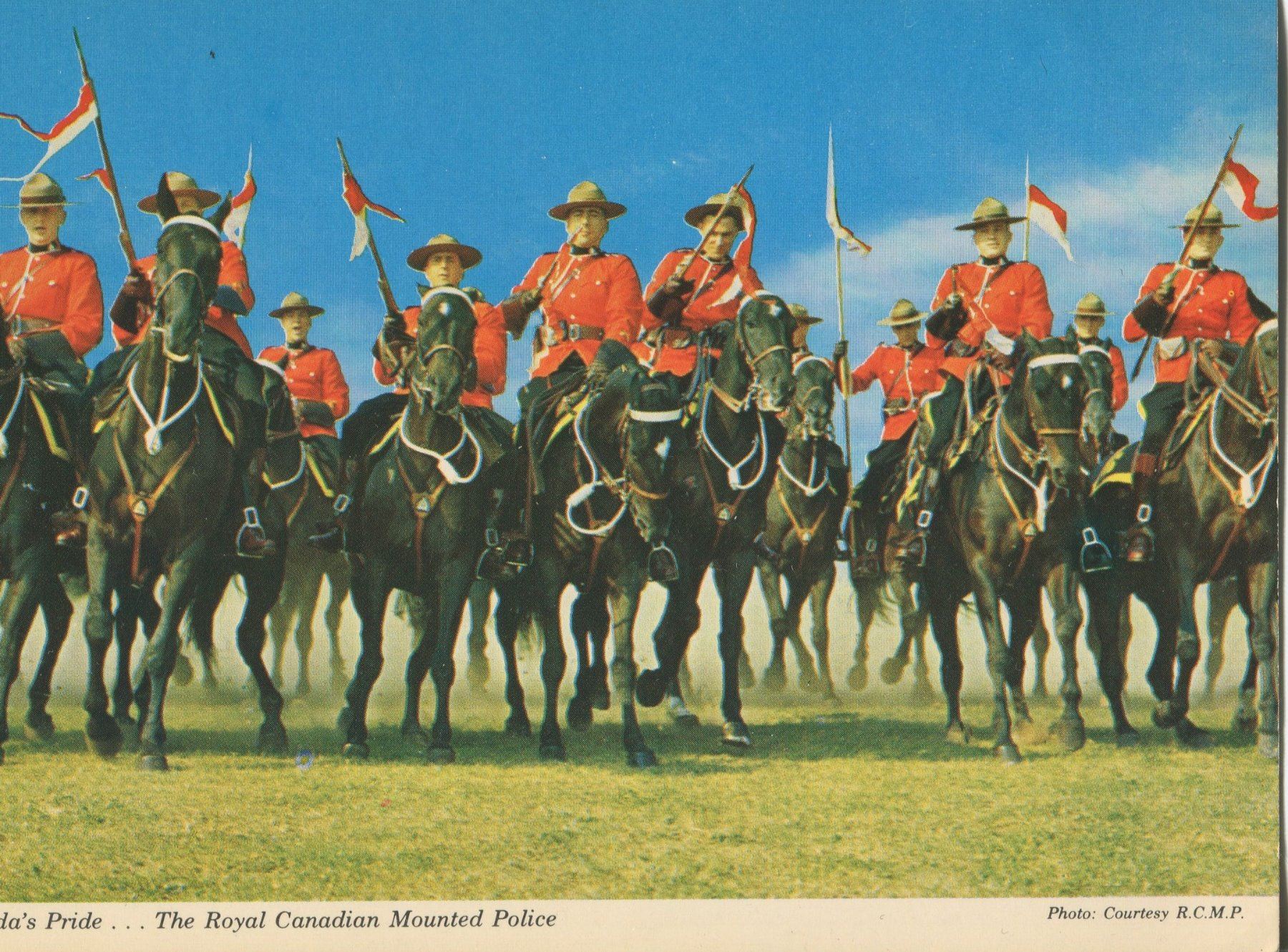 Rcmp Inspection LOT OF 5 ASSORTED POSTCARDS (RCMP) *TROOP INSPECTION, OFFICER AND CHIEF ...