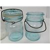 Image 2 : LOT OF 4 CANNING JARS (VINTAGE SAFETY SEAL) *1 MISSING LID*