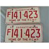 Image 4 : LOT OF 4 LICENSE PLATES (SASKATCHEWAN) *RCMP-1973, 2 MATCHING SETS*
