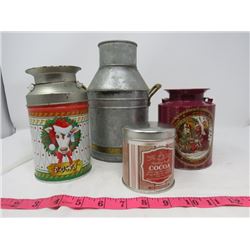 DECORATIVE MILK TINS