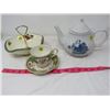 Image 1 : LOT OF ASST TABLEWARE (TEAPOT, SAUCER, CANDY BOWL) *NOT MATCHING)