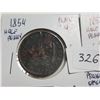 Image 2 : 1854 UPPER CANADA PLAIN “4” AND 1852 QUEBEC BANK HALF CENTS