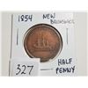 Image 1 : 1854 NEW BRUNSWICK HALF PENNY