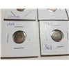 Image 2 : LOT OF 6 FIVE CENT SILVER COINS *1888,96,98,99, 1914, 20*
