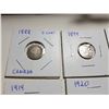 Image 3 : LOT OF 6 FIVE CENT SILVER COINS *1888,96,98,99, 1914, 20*