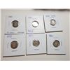 Image 1 : LOT OF 5 FIVE CENT COINS *1880,89,70,71 AND 1900*