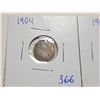 Image 2 : 1904, 1905, FIVE CENT SILVER COINS