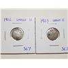 Image 1 : 1902H, 1903H, LARGE H FIVE CENT SILVER COINS