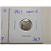 Image 3 : 1902H, 1903H, LARGE H FIVE CENT SILVER COINS