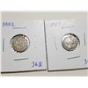Image 1 : 1902, 1903H FIVE CENT SILVER COINS