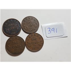 1927-28-29-30 ONE CENT COINS