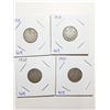 Image 1 : 1918, 19, 20, 21  SILVER TEN CENT COINS